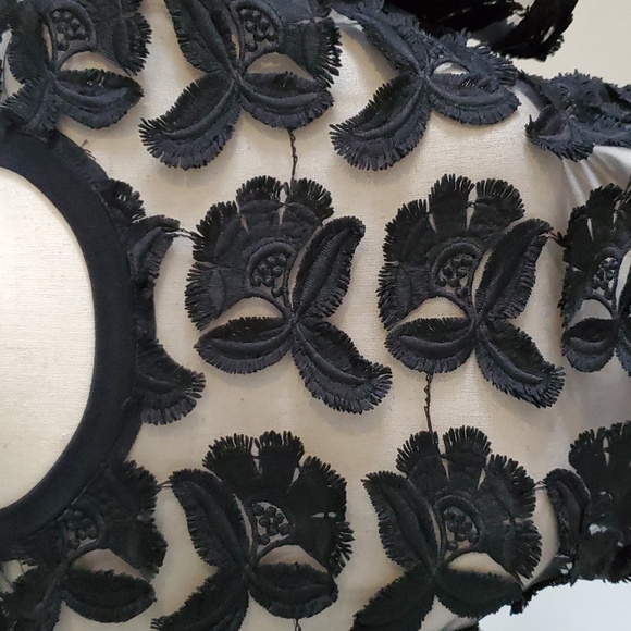 H & M black sheer  fabric top size 2 new with tags - Picture 2 of 8